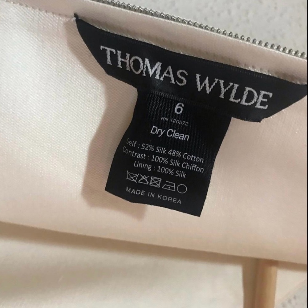 Thomas Wylde Ivory Silk Crescent Moon Cocktail Dress โ Size 6 โจ๐ค - Picture 8 of 8